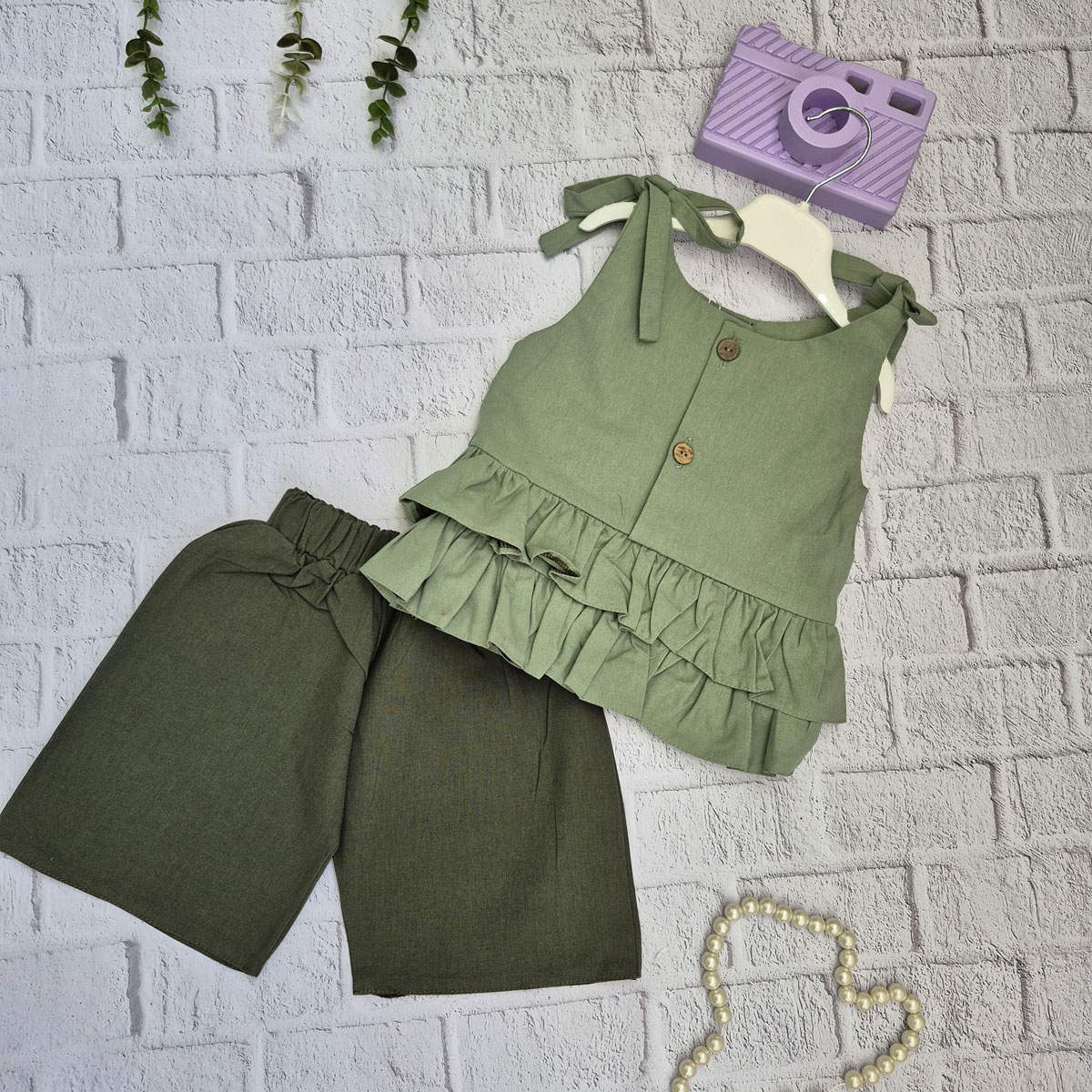 تاپ و شلوارک ارغوان