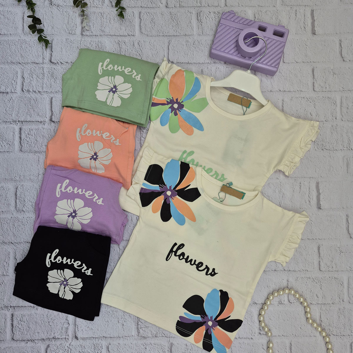 ست تاپ و شلوارک دخترانه