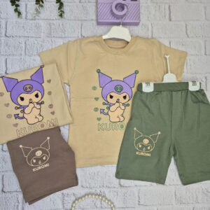 تاپ و شلوارک دخترانه | تاپ و شلوارک کرومی | تیشرت و شلوارک کرومی - Image 2